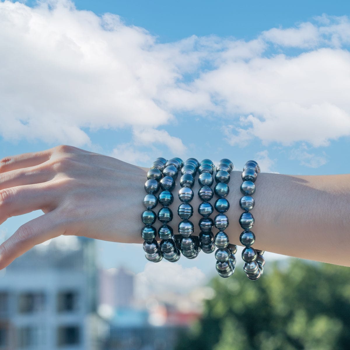 Bracelet en Perles de Tahiti – 9–10 mm Argent 925 – Nacréa Tahiti