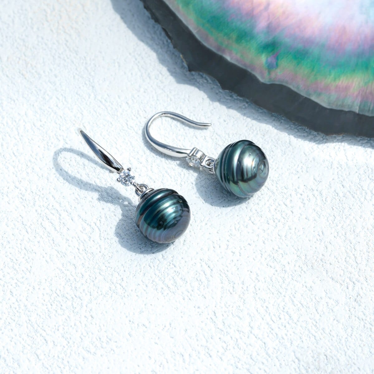 Boucles d'oreilles Perle de Tahiti – 10–11 mm Argent 925 – Nacréa Tahiti