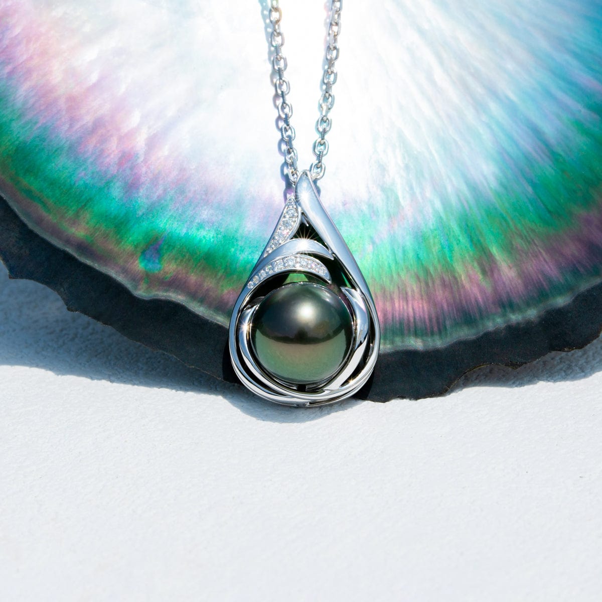 Pendentif Perle de Culture Tahiti – 11–12 mm Argent – Nacréa Tahiti
