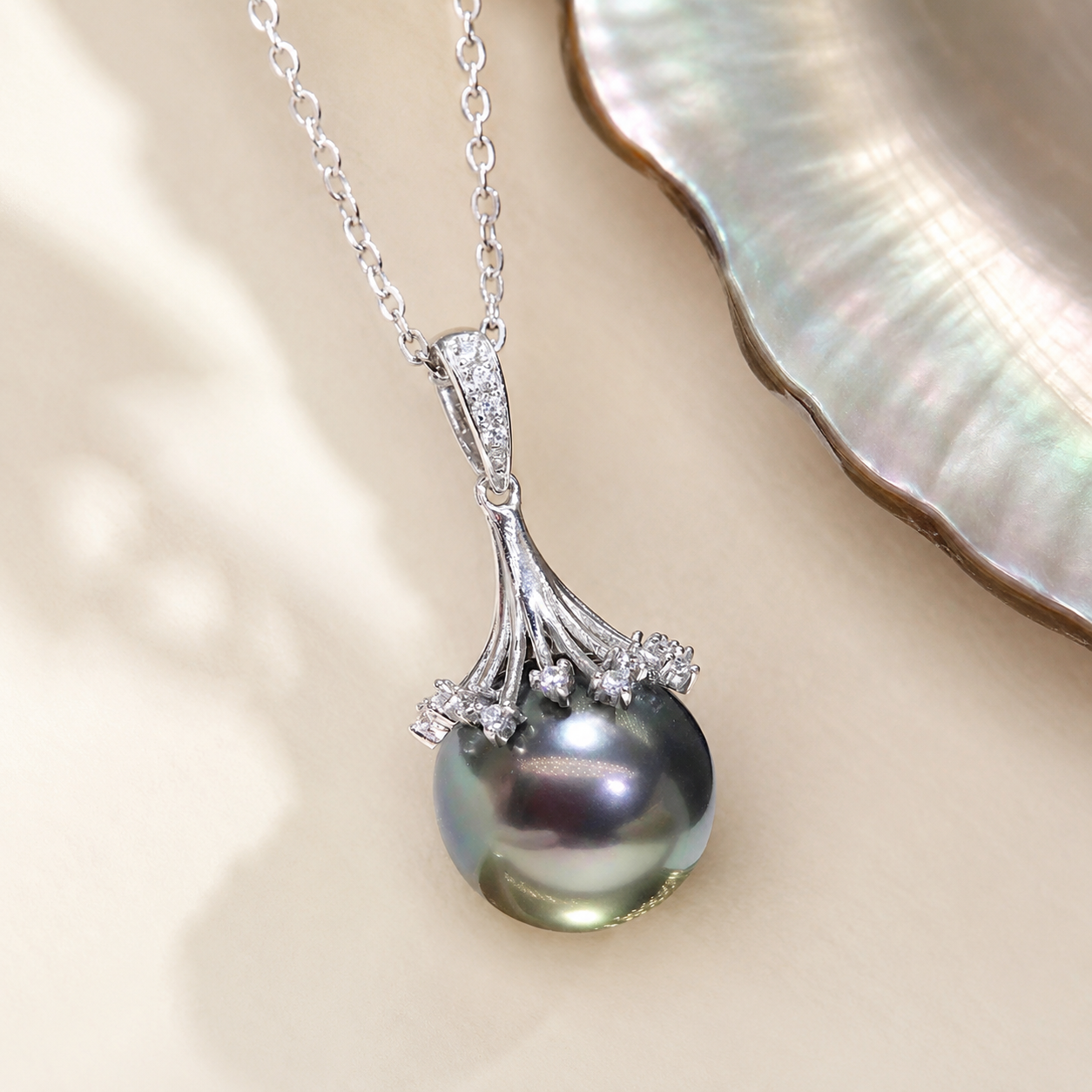 Pendentif Perle Noire de Tahiti – Argent 925