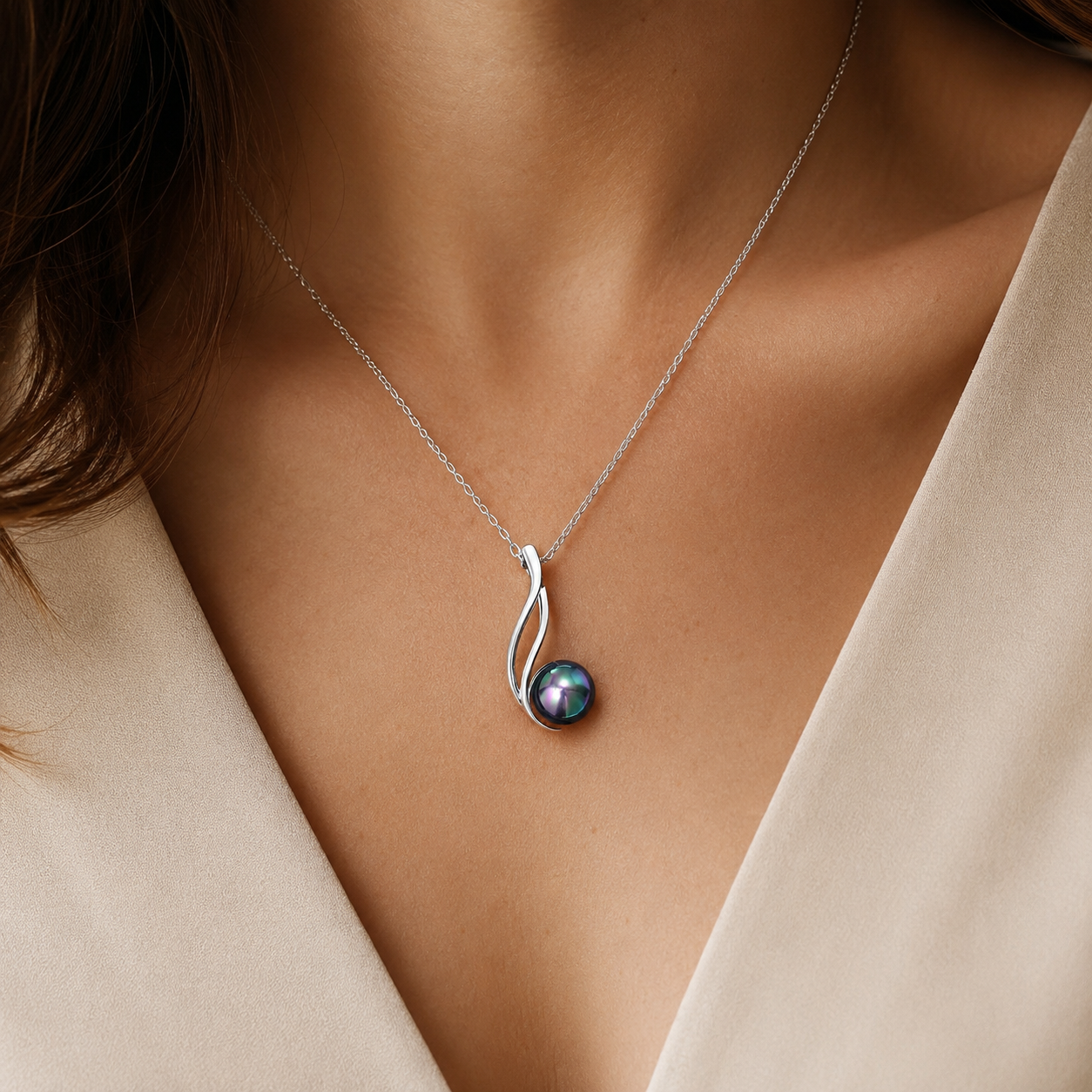 Collier Perle de Tahiti Multicolore