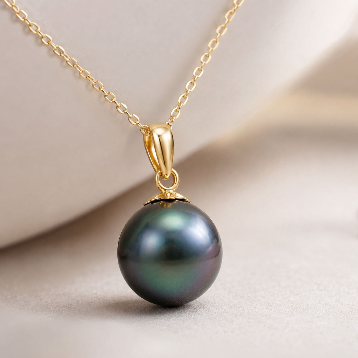 Pendentif Perle de Tahiti Noire – Or 18K