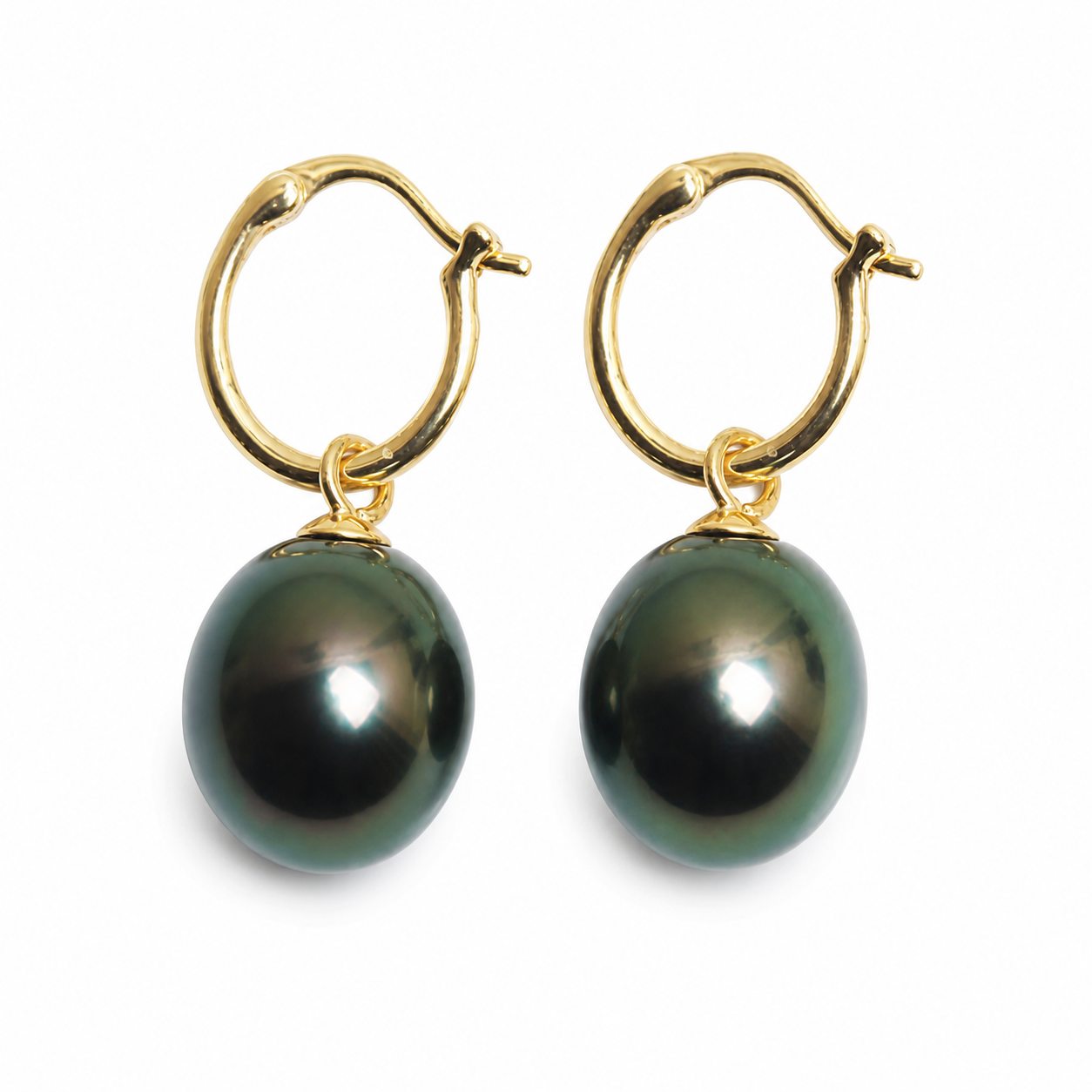 Boucles d'Oreilles Perle de Tahiti Baroque 16 mm – Or 18K
