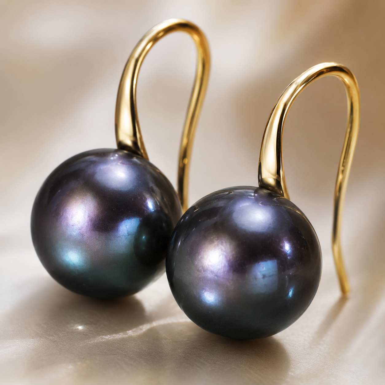 Boucles d'Oreilles Perle de Tahiti AAAA 8-9 mm
