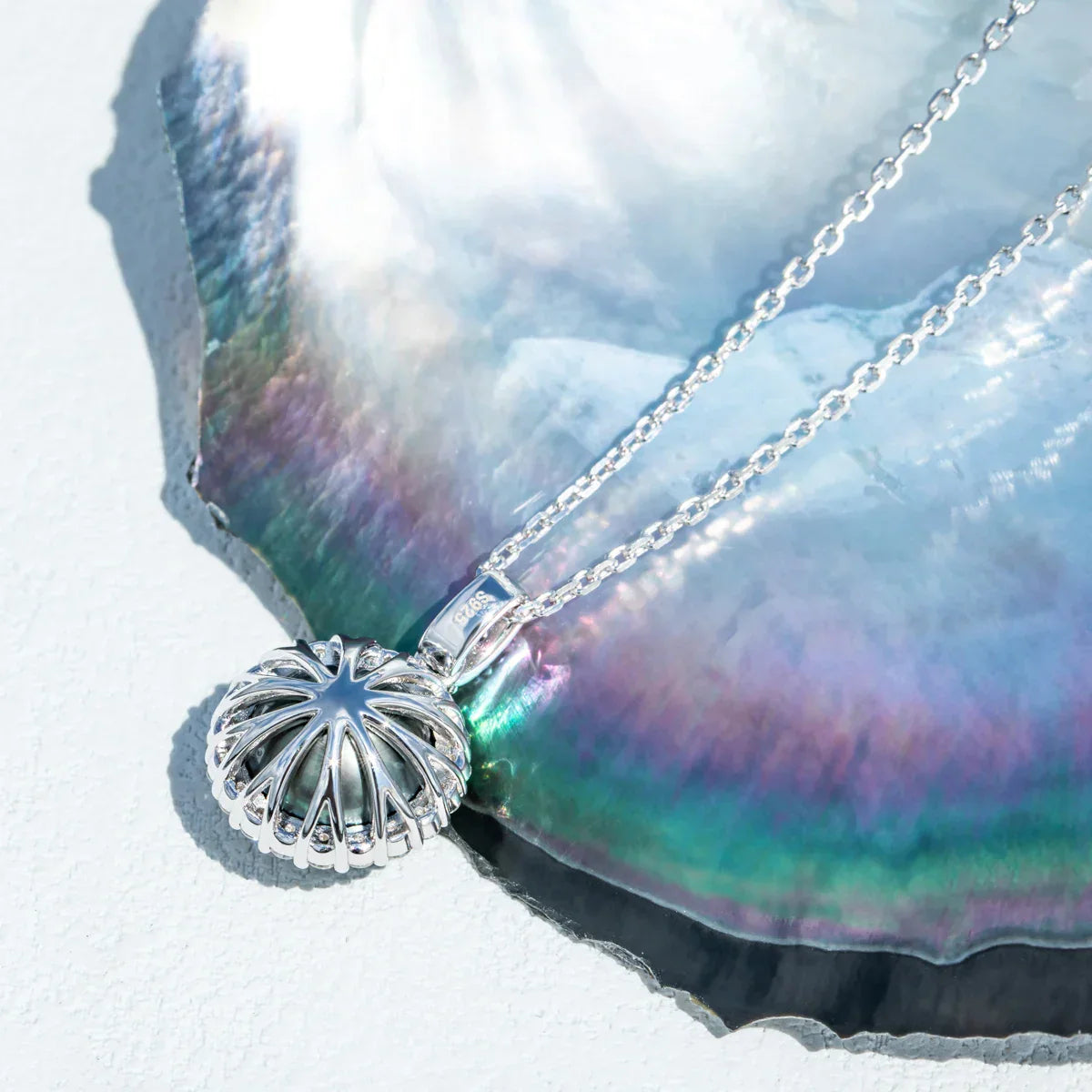 Perle Noire de Tahiti Pendentif – 12–13 mm Argent – Nacréa Tahiti