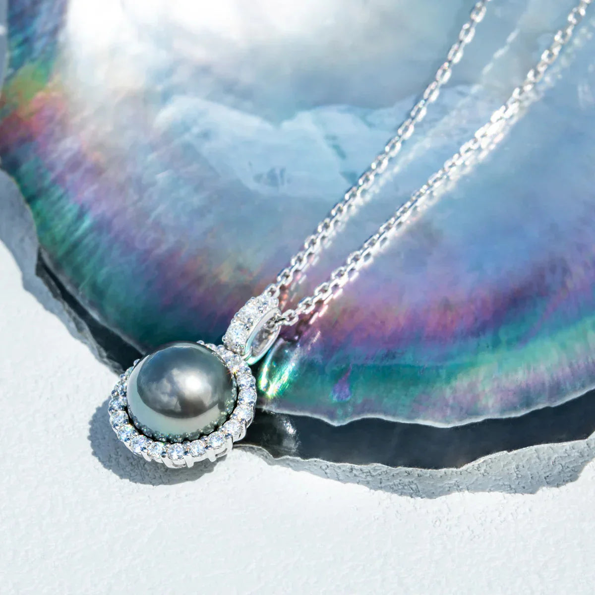 Perle Noire de Tahiti Pendentif – 12–13 mm Argent – Nacréa Tahiti
