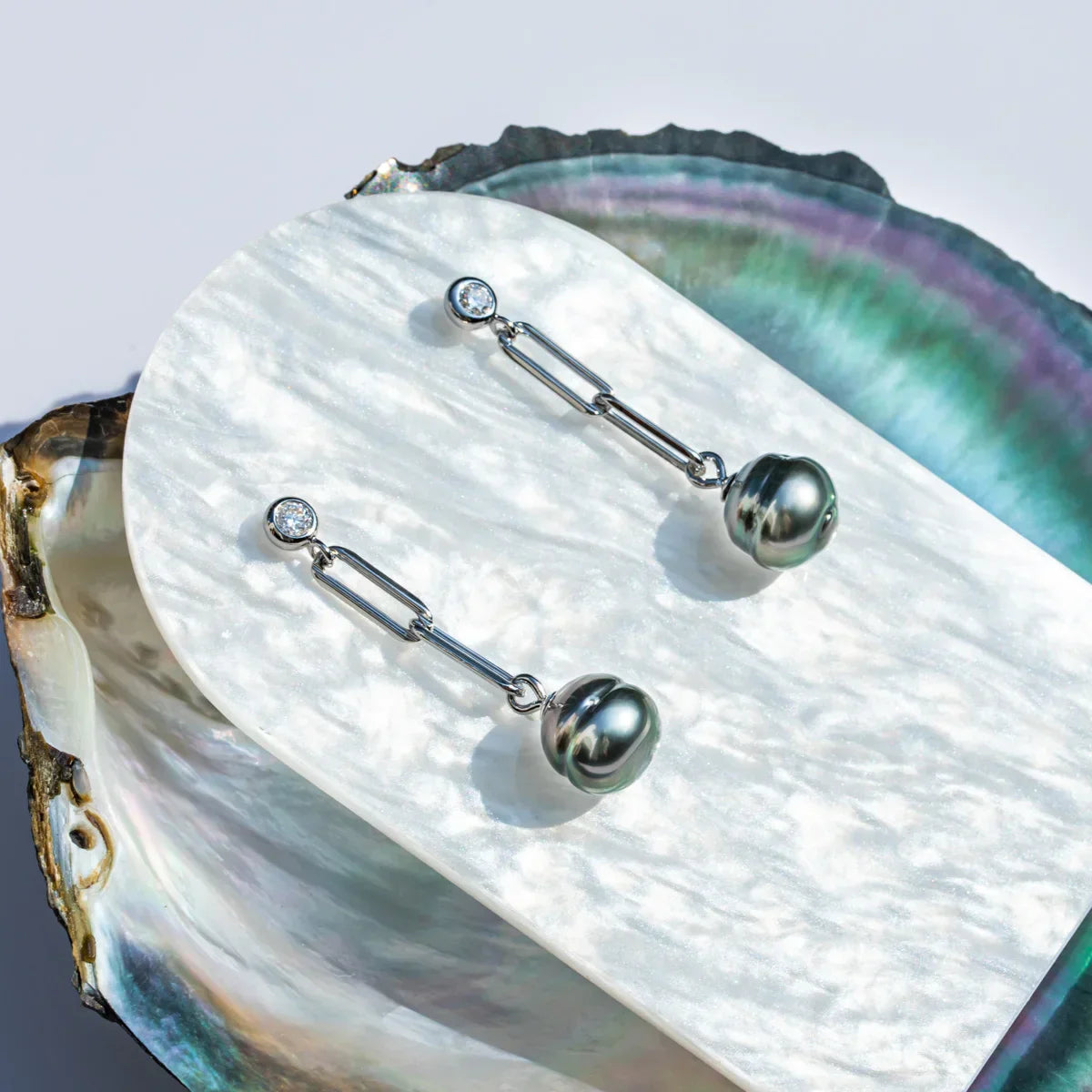 Perle Baroque de Tahiti – 9–10 mm Argent – Nacréa Tahiti