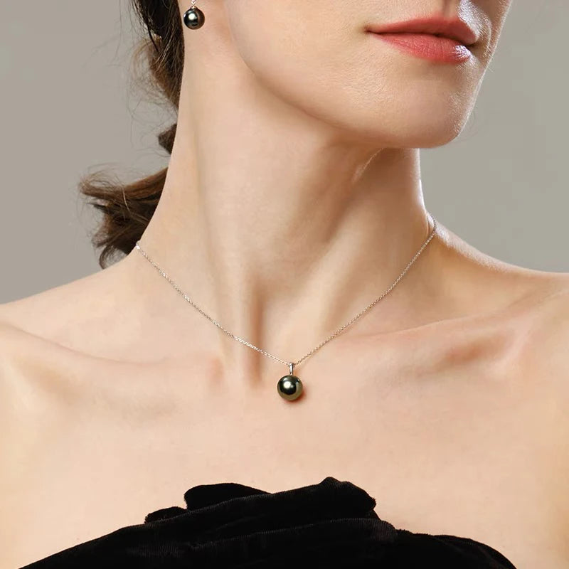Pendentif Perle de Tahiti Noire Femme – Argent 925