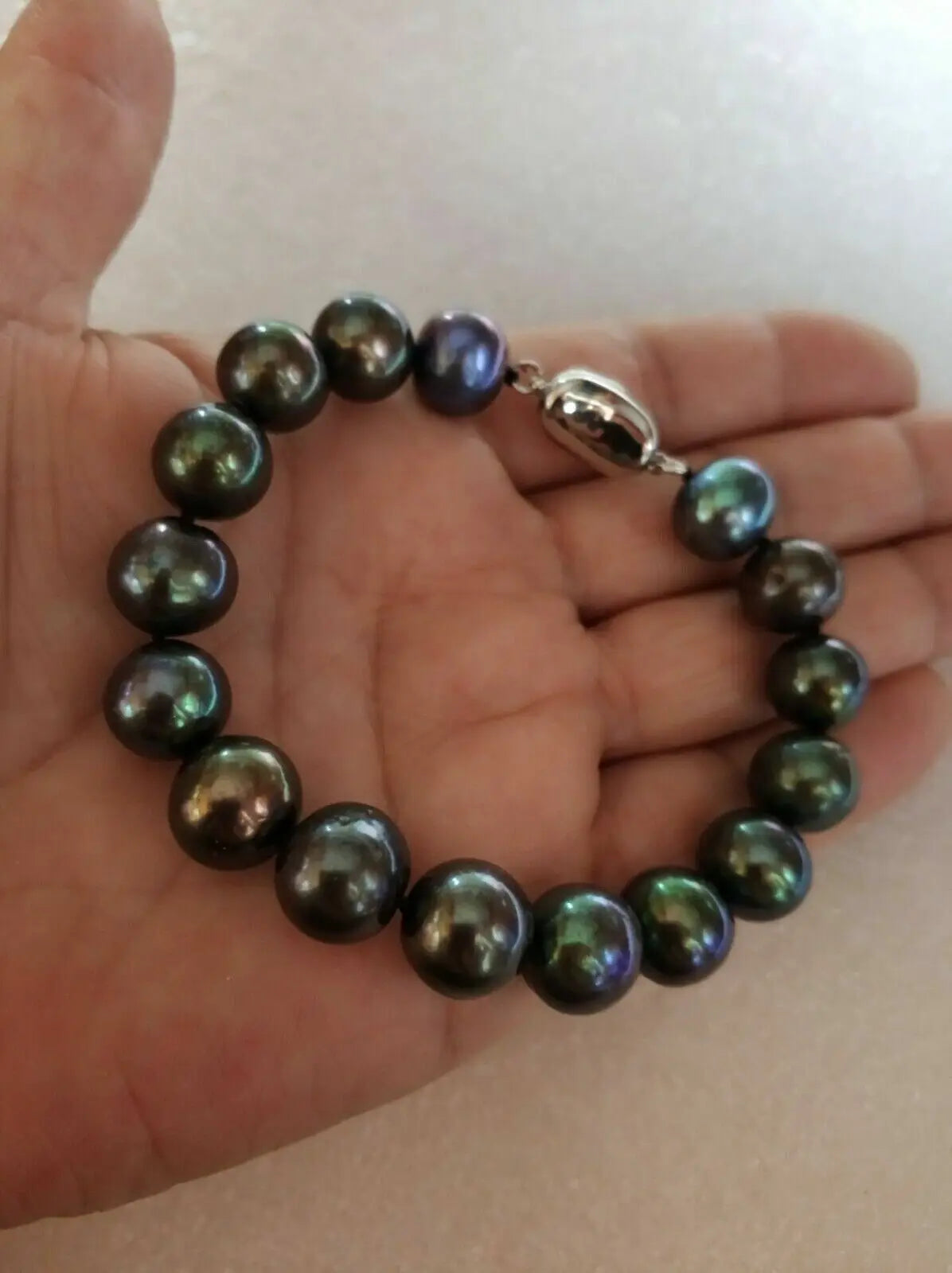 Bracelet Perle de Tahiti Noire AAAA 10-11 mm – Argent 925