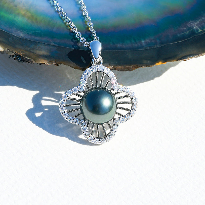 Pendentif Perle de Tahiti – 9–10 mm Argent 925 – Nacréa Tahiti