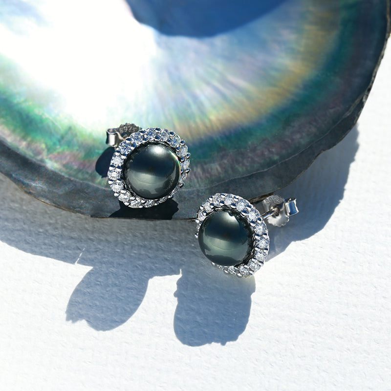 Boucles d'oreilles Perle de Tahiti – 9–10 mm Argent 925 9–10 mm 3 – Nacréa Tahiti
