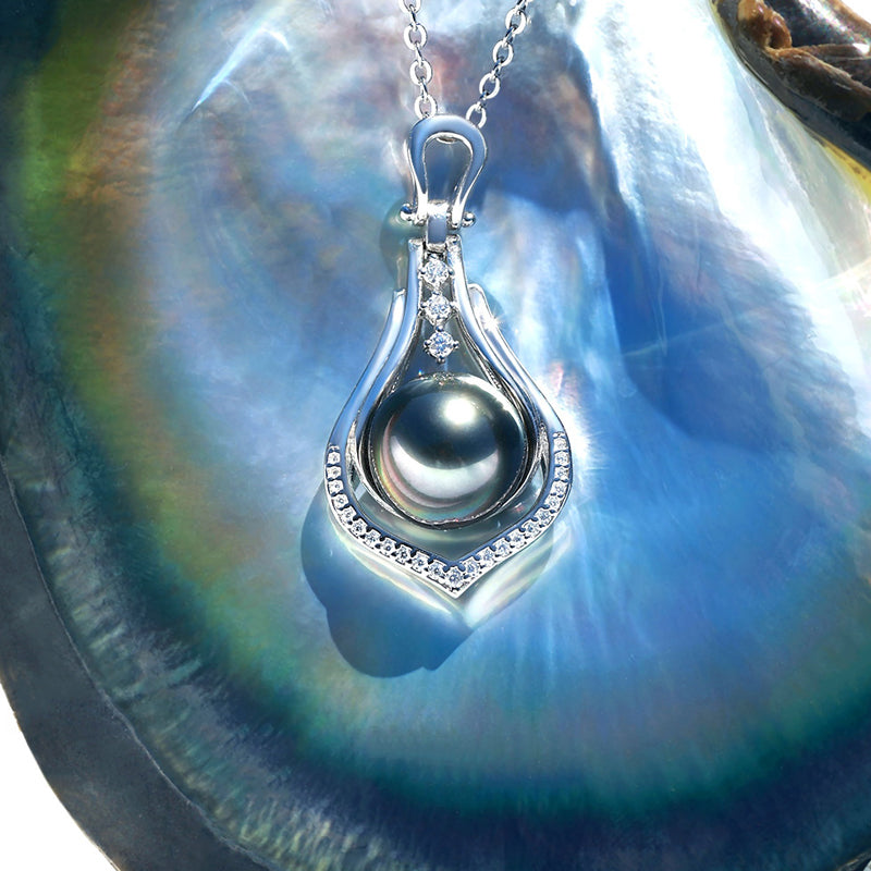 Collier en Perles de Tahiti – 9–10 mm Argent 925 – Nacréa Tahiti