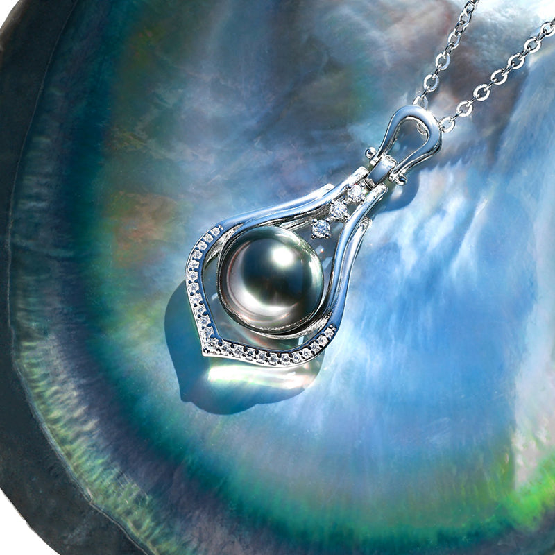 Collier en Perles de Tahiti – 9–10 mm Argent 925 – Nacréa Tahiti