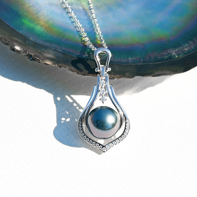 Collier en Perles de Tahiti – 9–10 mm Argent 925 – Nacréa Tahiti