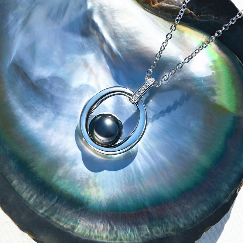 Pendentif Perle de Tahiti – 9–10 mm Argent 925 AAA – Nacréa Tahiti