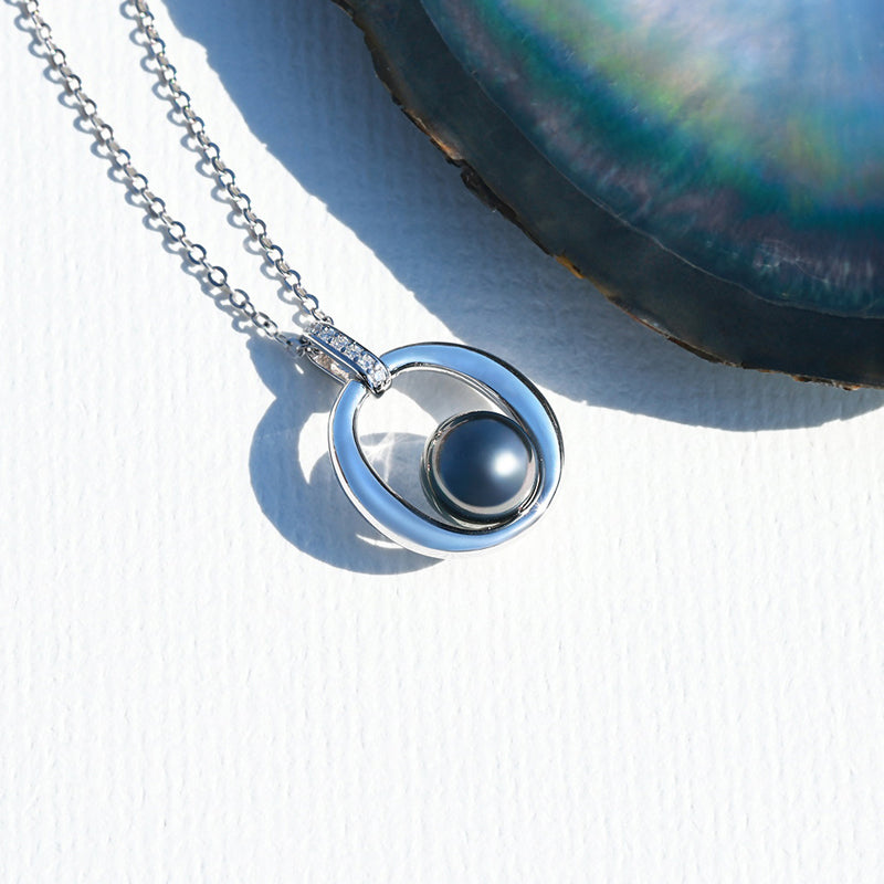 Pendentif Perle de Tahiti – 9–10 mm Argent 925 AAA – Nacréa Tahiti