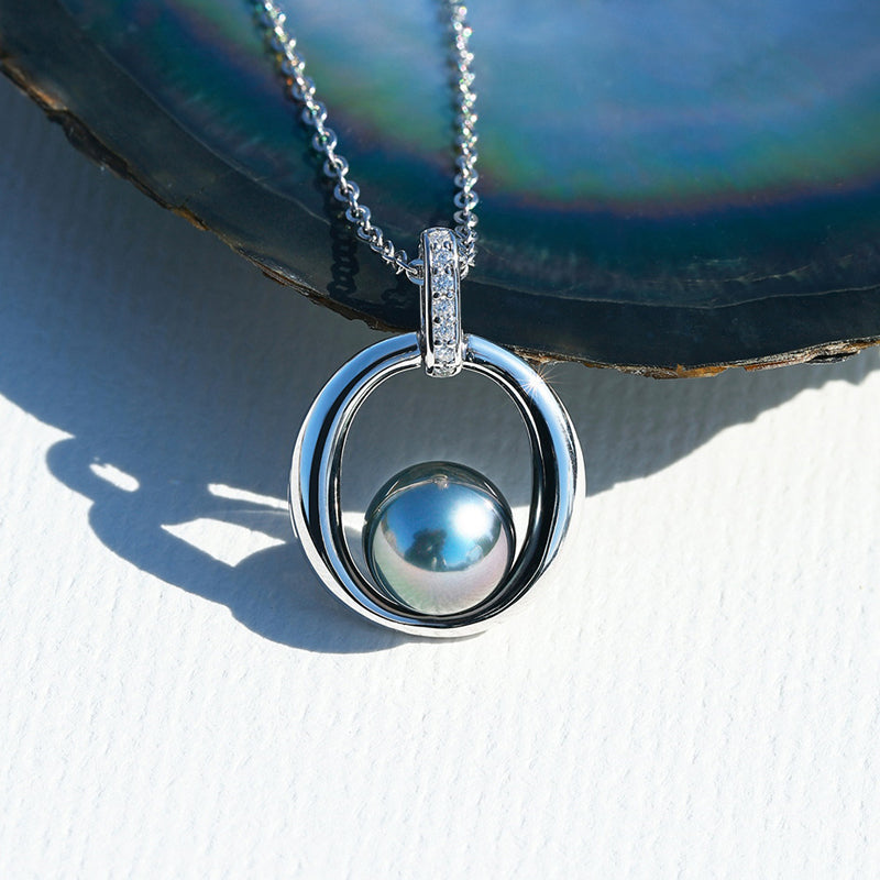 Pendentif Perle de Tahiti – 9–10 mm Argent 925 AAA – Nacréa Tahiti