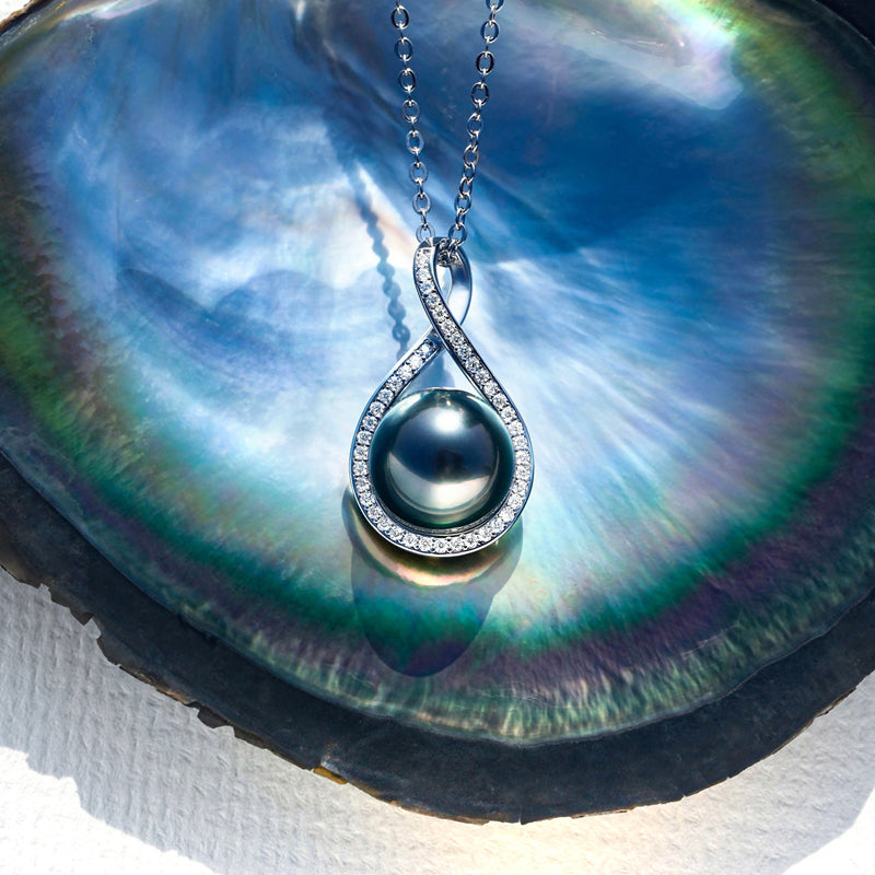 Pendentif Perle de Tahiti – Infini 10–11 mm Argent 925 – Nacréa Tahiti