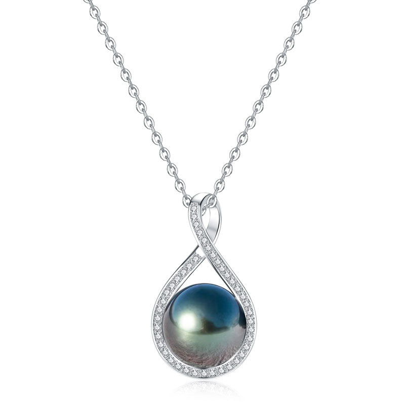 Pendentif Perle de Tahiti – Infini 10–11 mm Argent 925 – Nacréa Tahiti