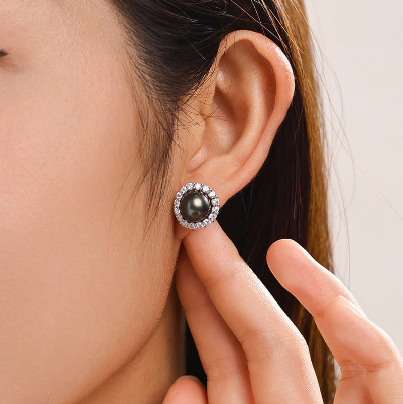 Boucles d'oreilles Perle de Tahiti – 9–10 mm Argent 925 9–10 mm 3 – Nacréa Tahiti