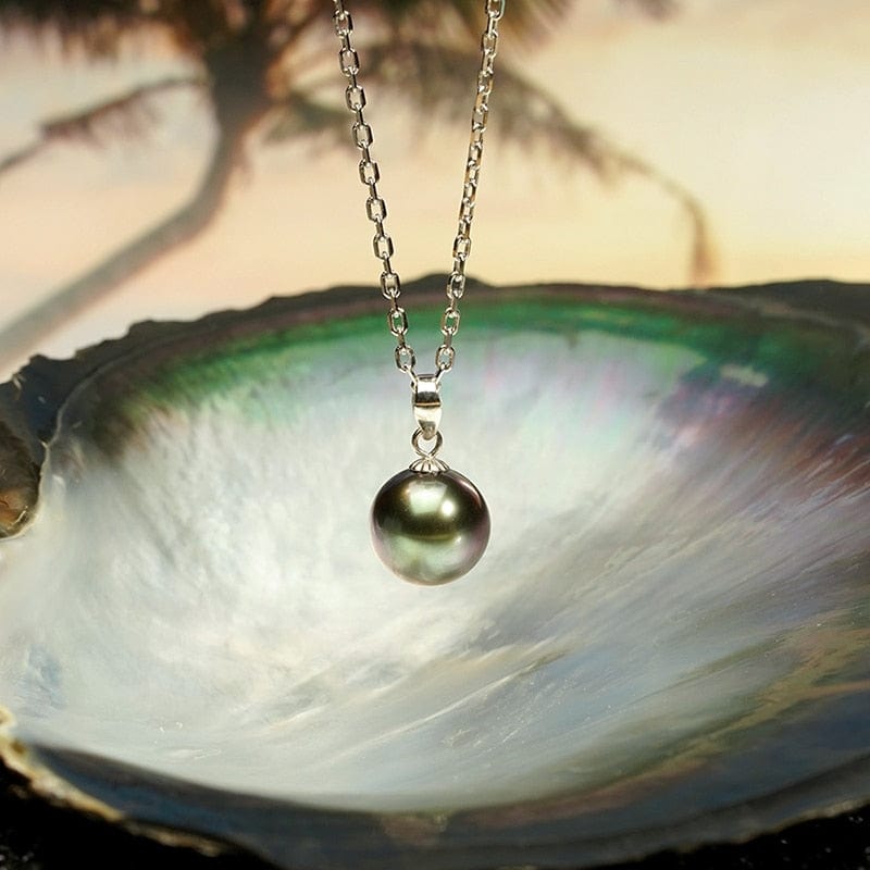 Pendentif Perle de Tahiti – 9–11 mm Argent 925 AAA – Nacréa Tahiti