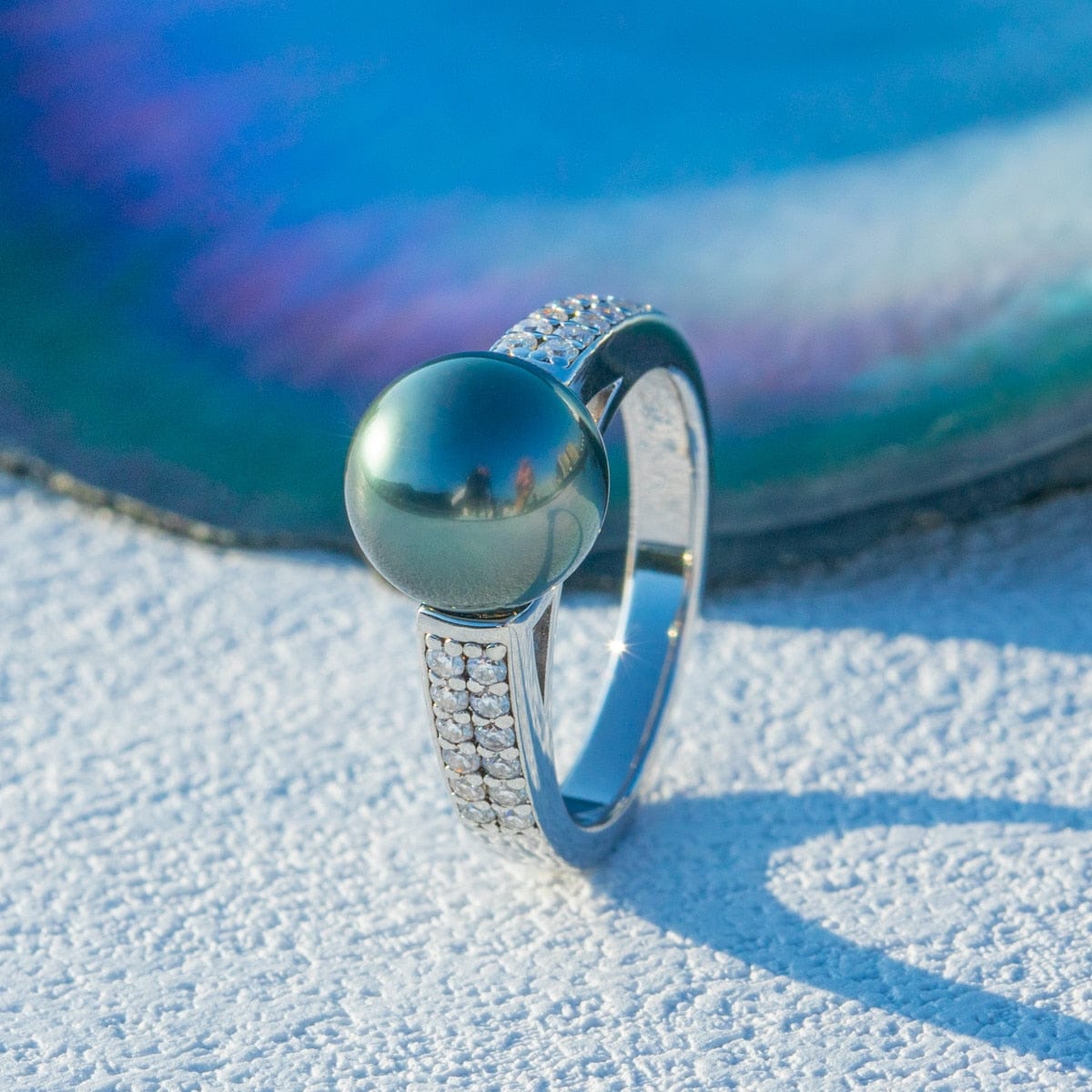 Bagues Perles de Tahiti – 9–10 mm Argent – Nacréa Tahiti