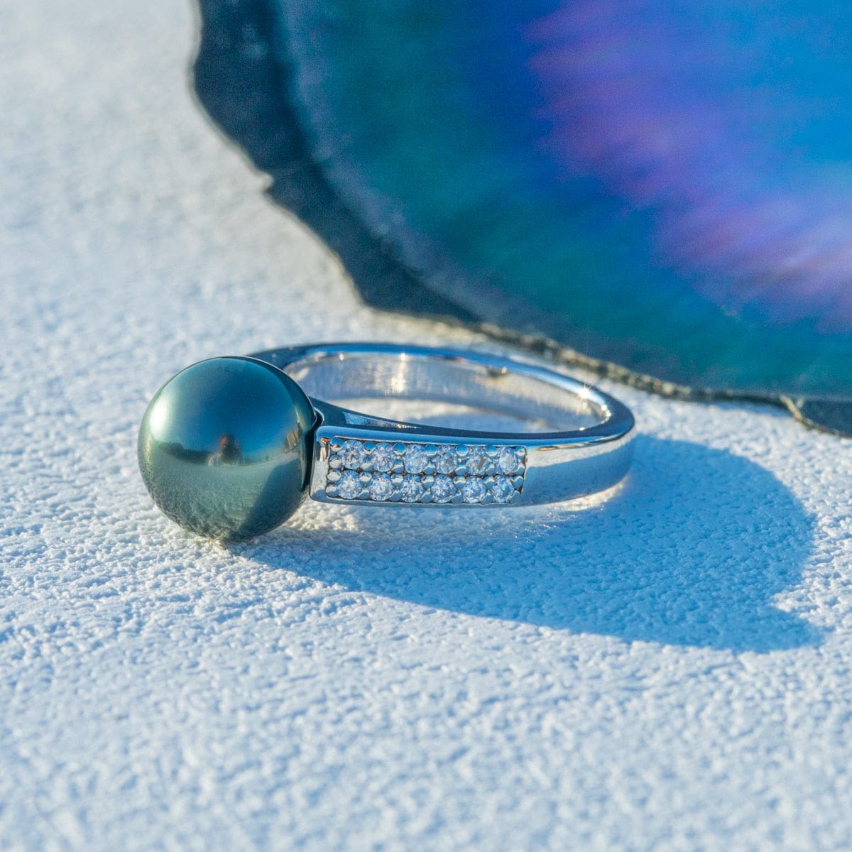 Bagues Perles de Tahiti – 9–10 mm Argent – Nacréa Tahiti