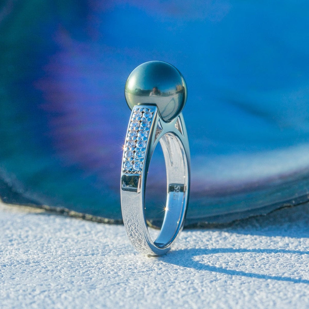Bagues Perles de Tahiti – 9–10 mm Argent – Nacréa Tahiti