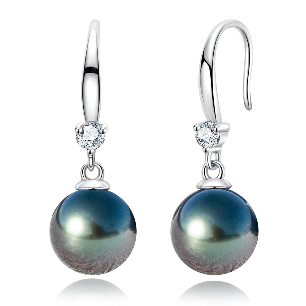Boucle Oreille Perle de Tahiti – 9–12 mm Argent 925 – Nacréa Tahiti