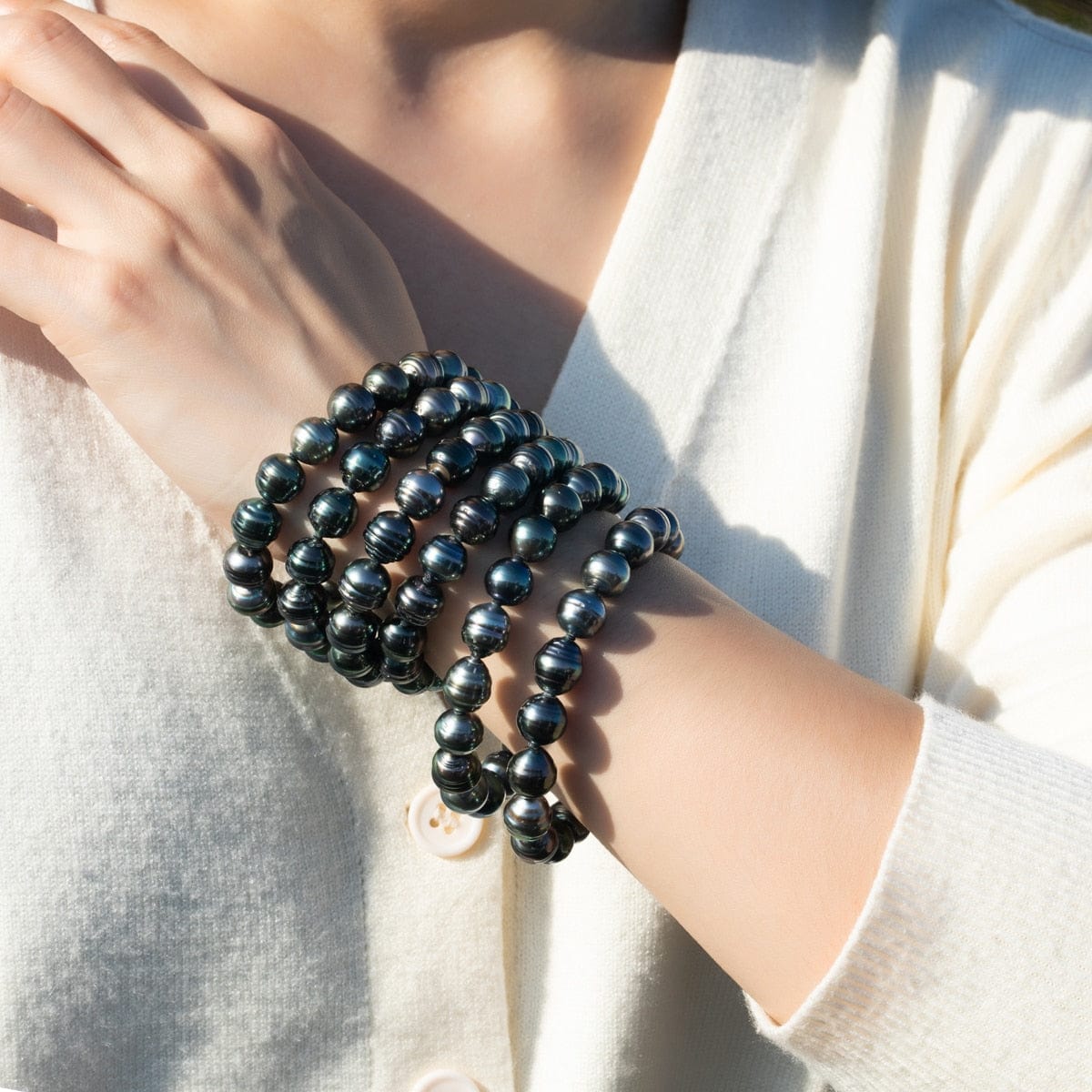 Bracelet en Perles de Tahiti – 9–10 mm Argent 925 – Nacréa Tahiti