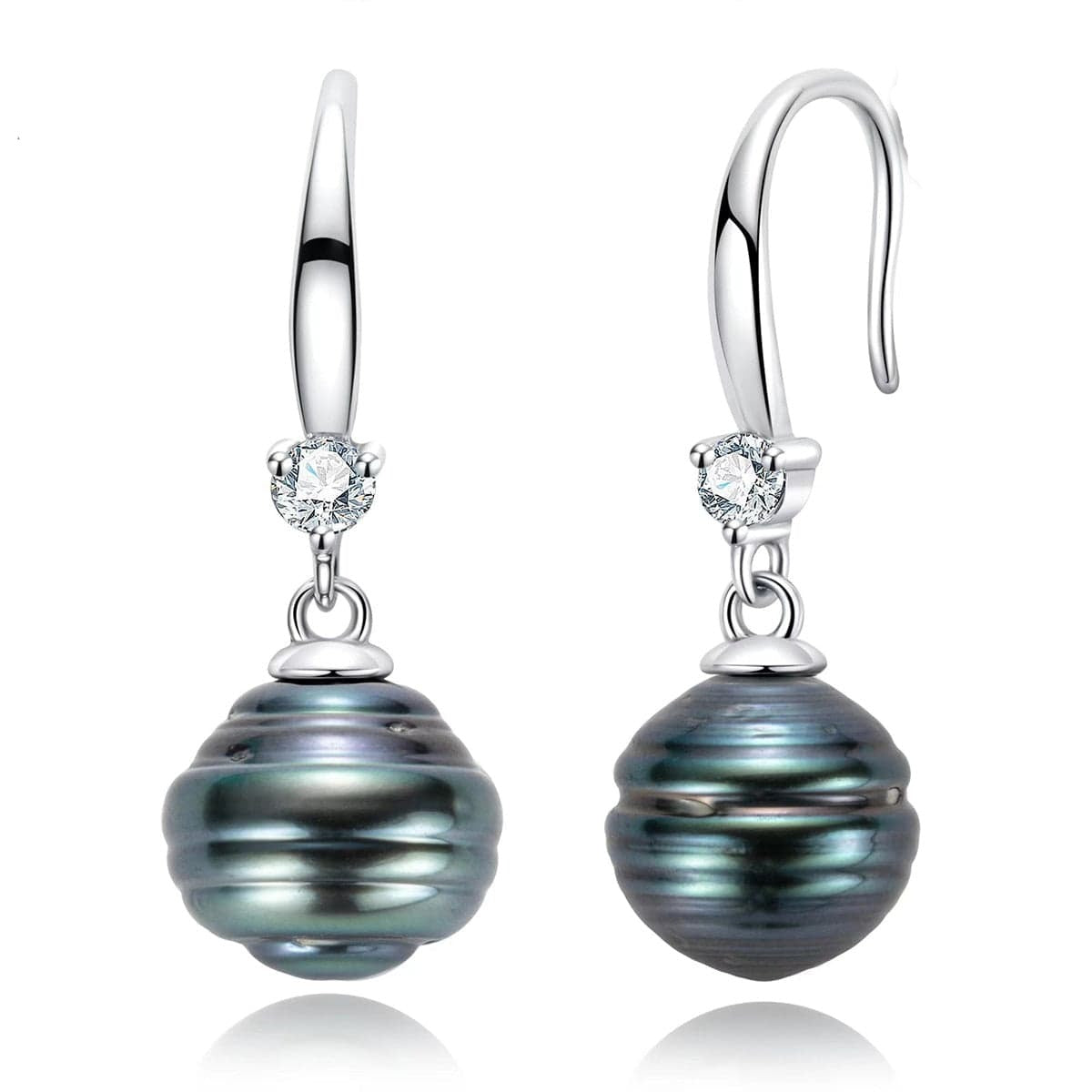 Boucles d'oreilles Perle de Tahiti – 10–11 mm Argent 925 – Nacréa Tahiti