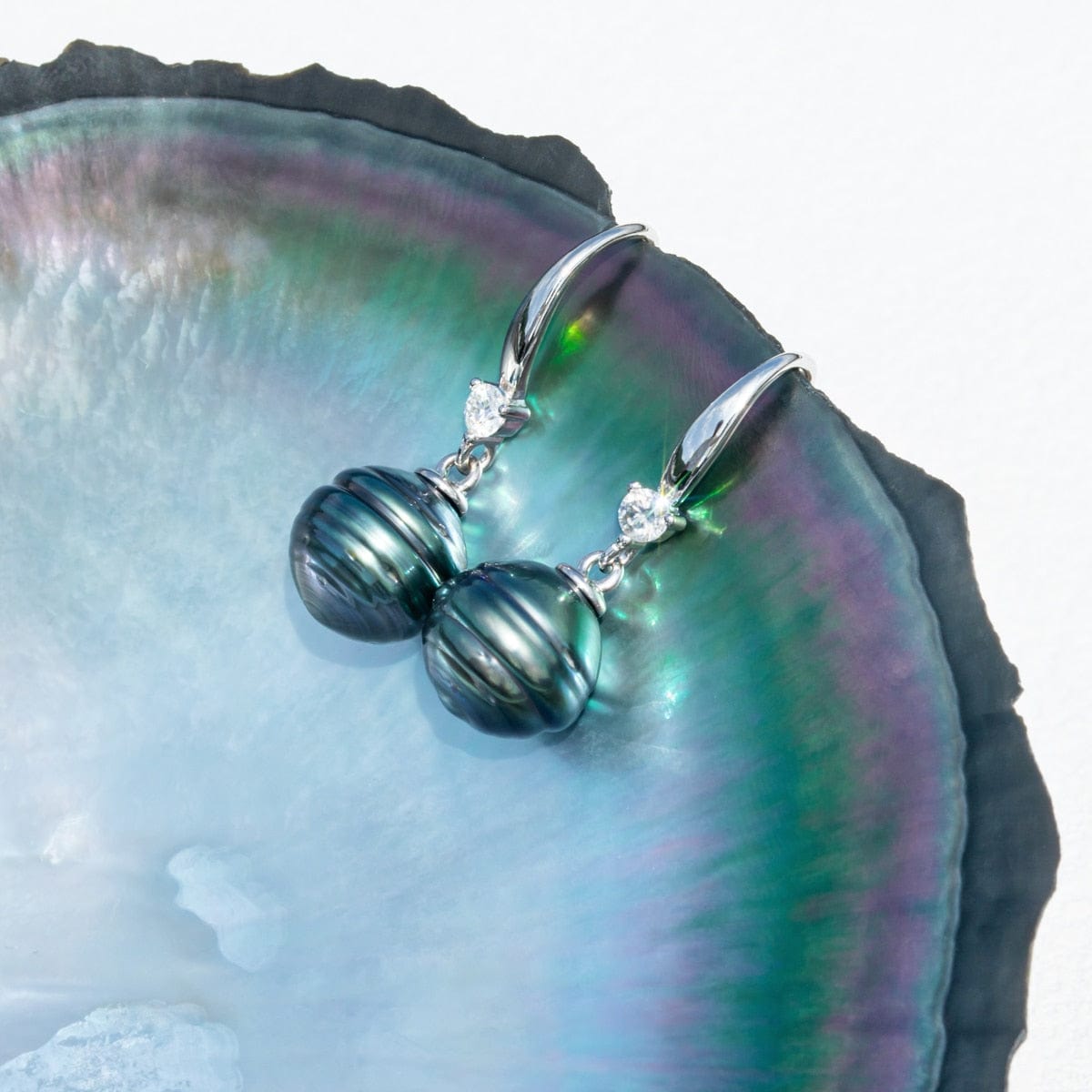 Boucles d'oreilles Perle de Tahiti – 10–11 mm Argent 925 – Nacréa Tahiti