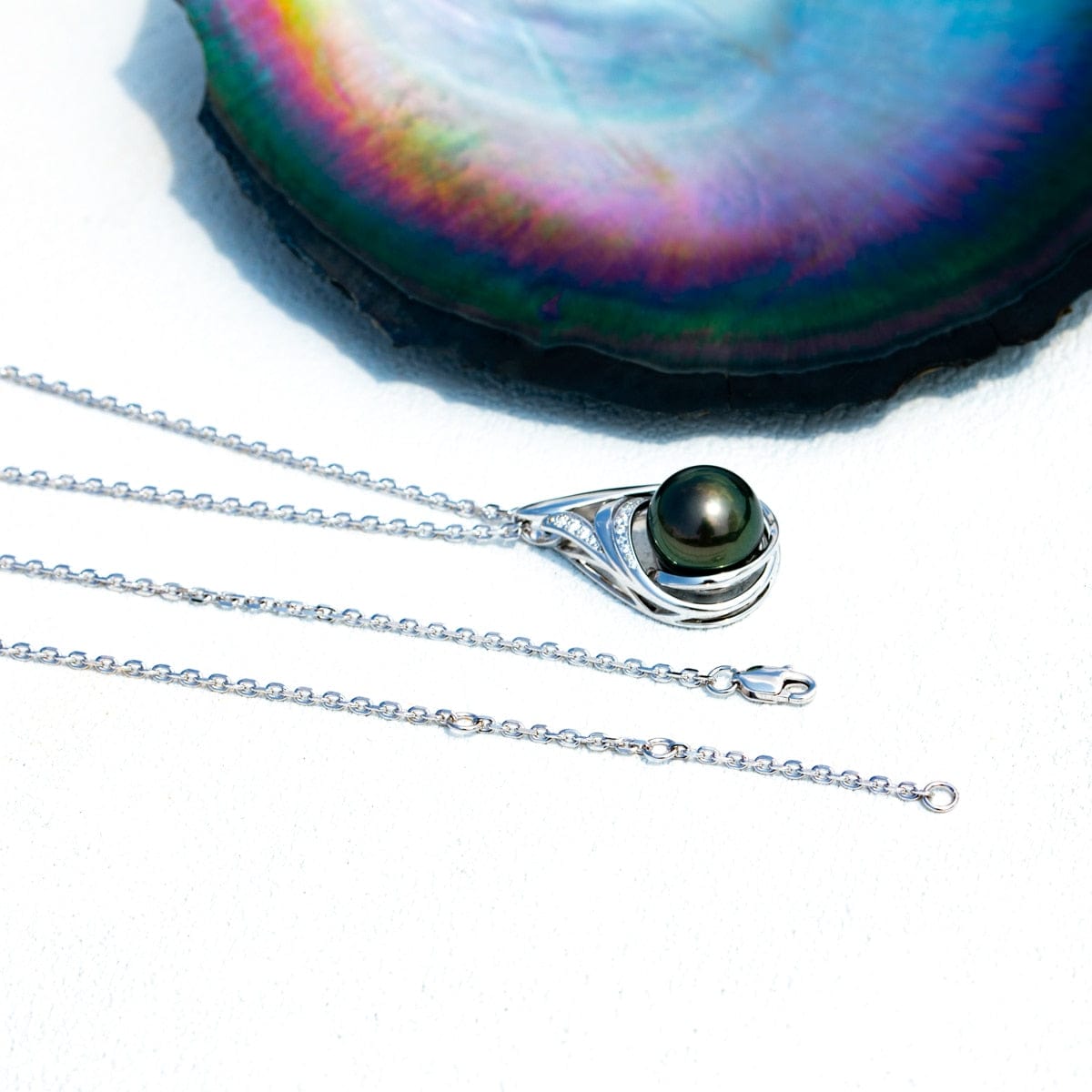 Pendentif Perle de Culture Tahiti – 11–12 mm Argent – Nacréa Tahiti