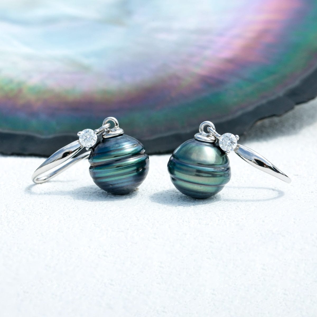 Boucles d'oreilles Perle de Tahiti – 10–11 mm Argent 925 – Nacréa Tahiti
