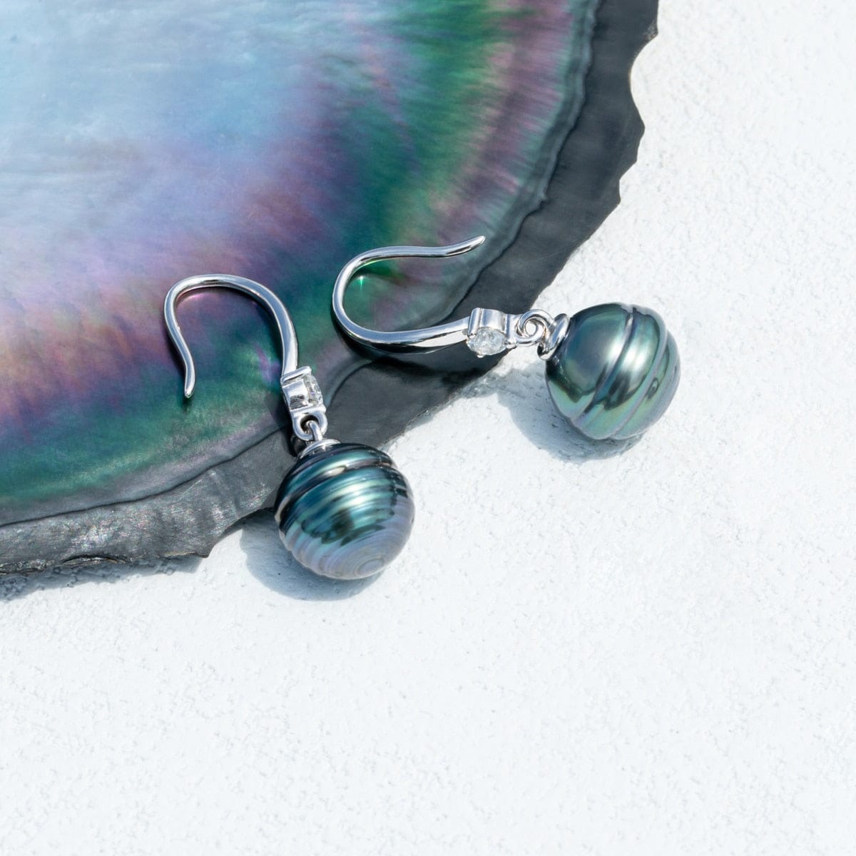 Boucles d'oreilles Perle de Tahiti – 10–11 mm Argent 925 – Nacréa Tahiti
