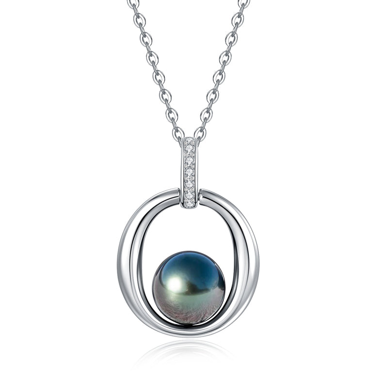 Pendentif Perle de Tahiti – 9–10 mm Argent 925 AAA – Nacréa Tahiti