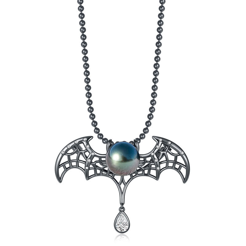 Pendentif Perle de Tahiti – Chauve-souris 10–11 mm Argent 925 – Nacréa Tahiti