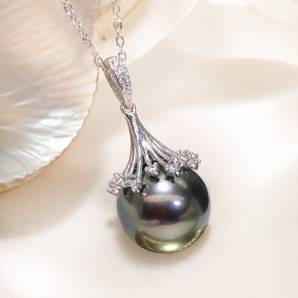Pendentif Perle Noire de Tahiti – Argent 925