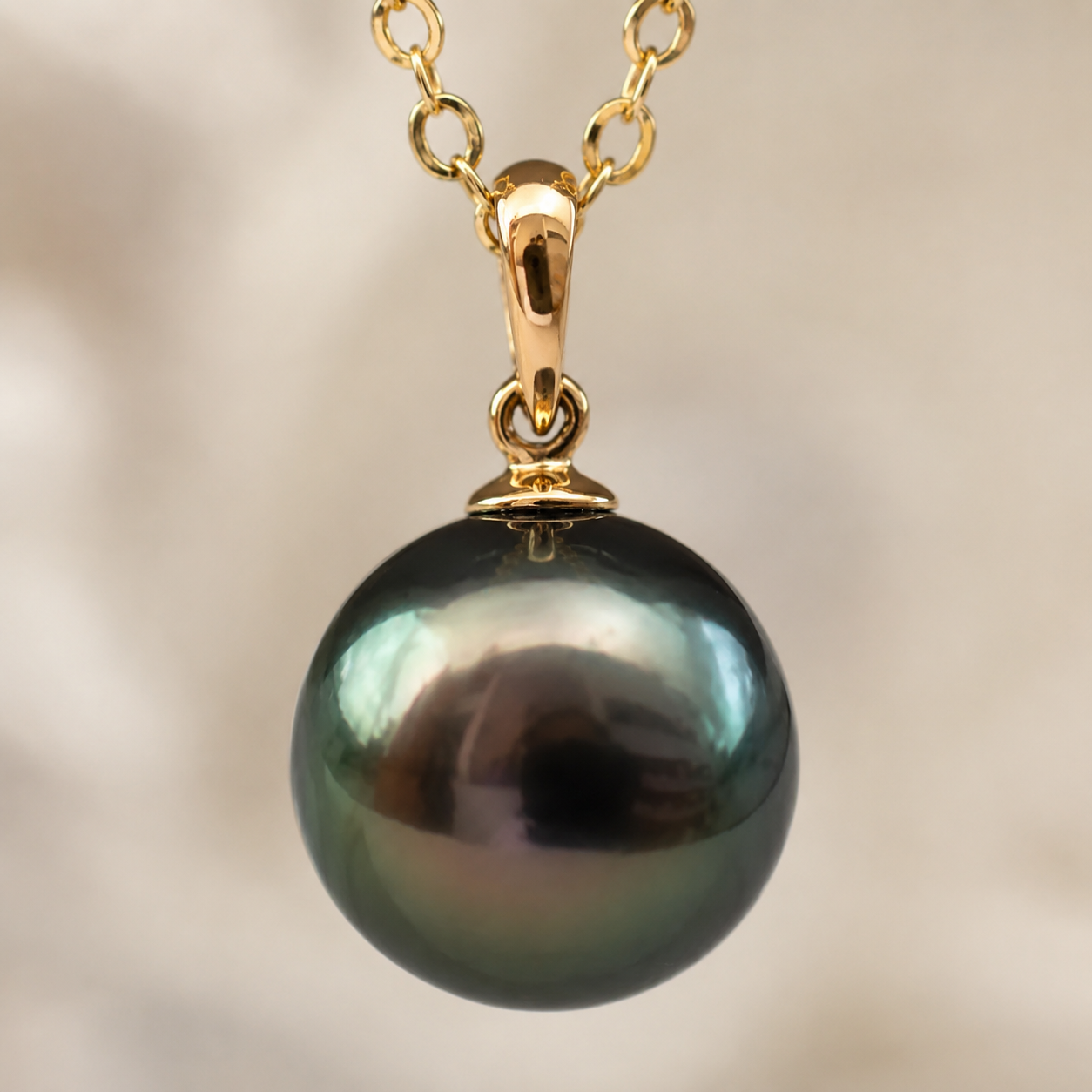 Collier Perle de Tahiti Bleue