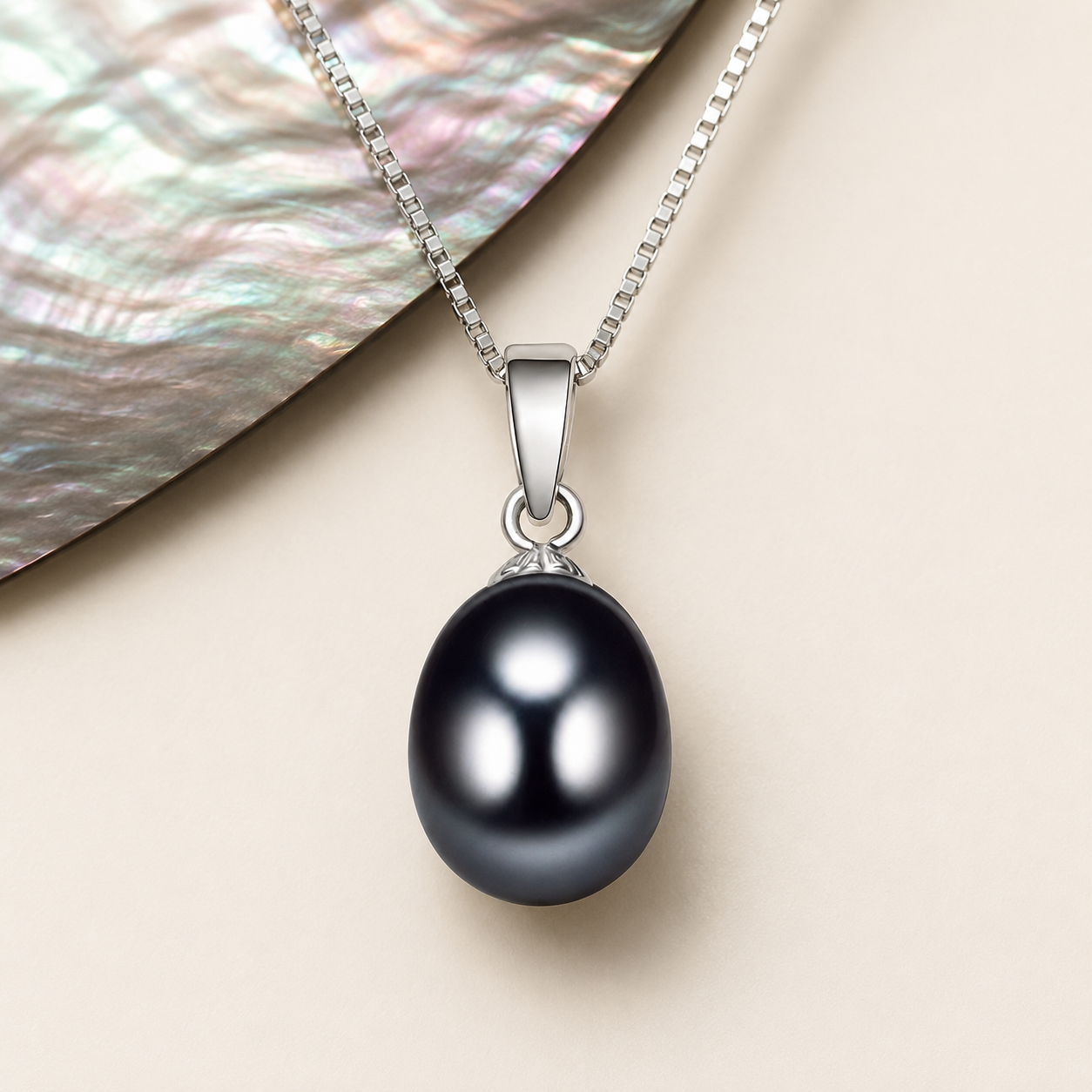 Collier Pendentif Perle de Tahiti – Argent 925