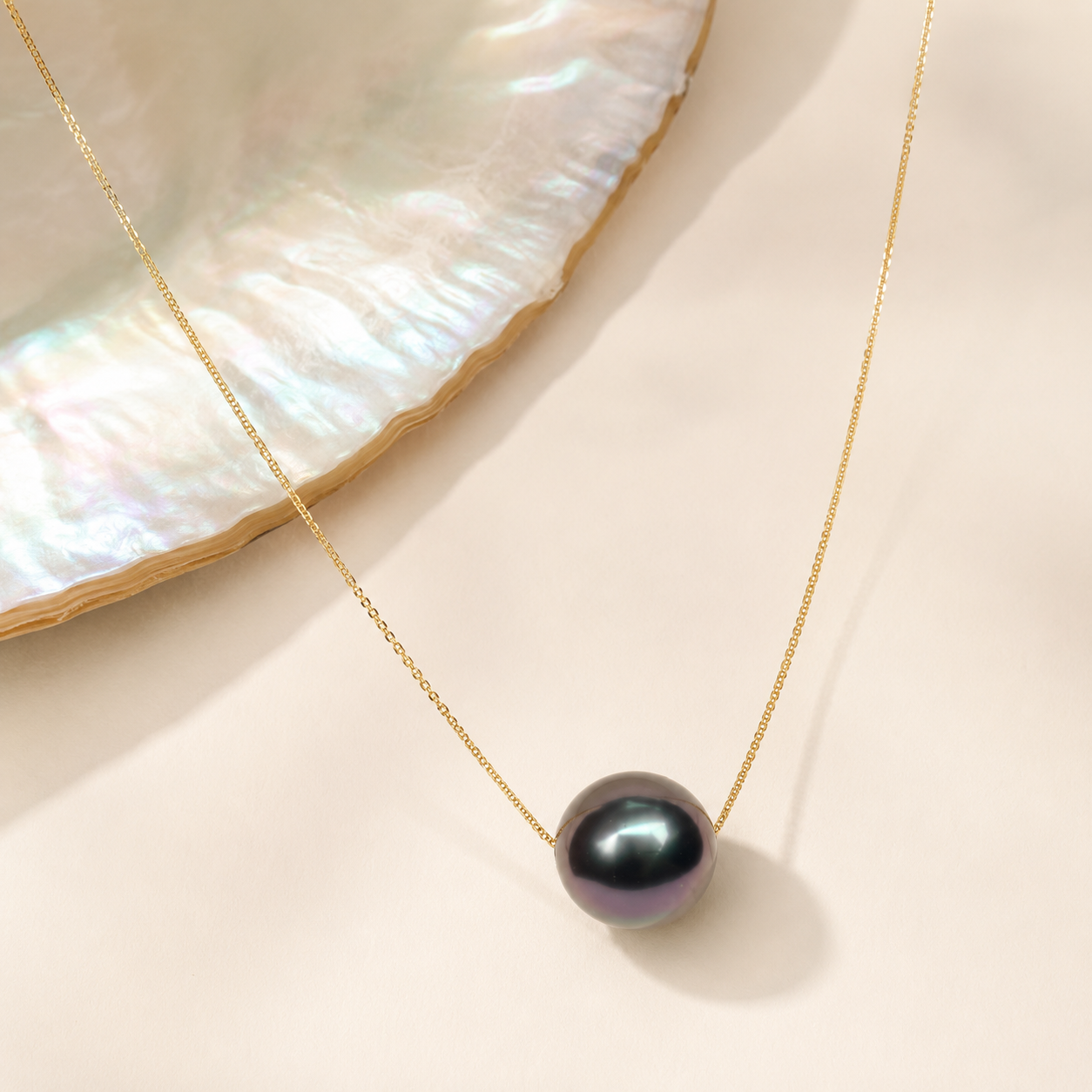 Collier Pendentif Perle de Tahiti Noire 9-10 mm – Argent 925