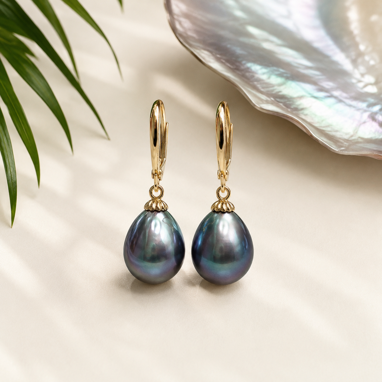 Boucles d'Oreilles Perle de Tahiti Baroque 10-13 mm – Argent 925