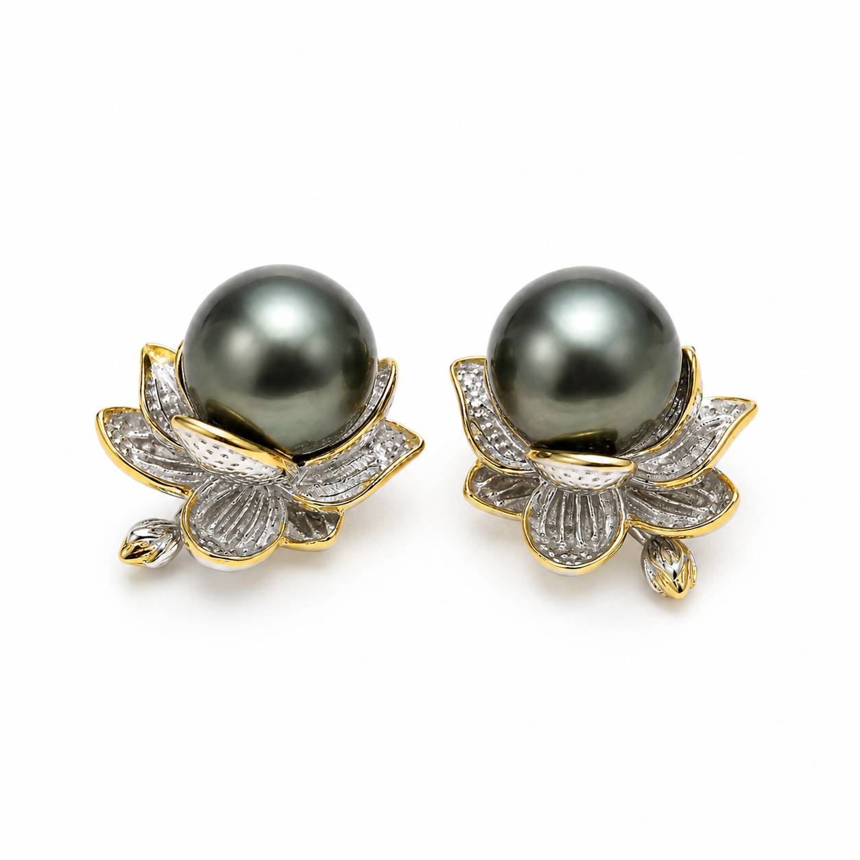 Parure Perle de Tahiti Verte 9-10 mm – Argent 925