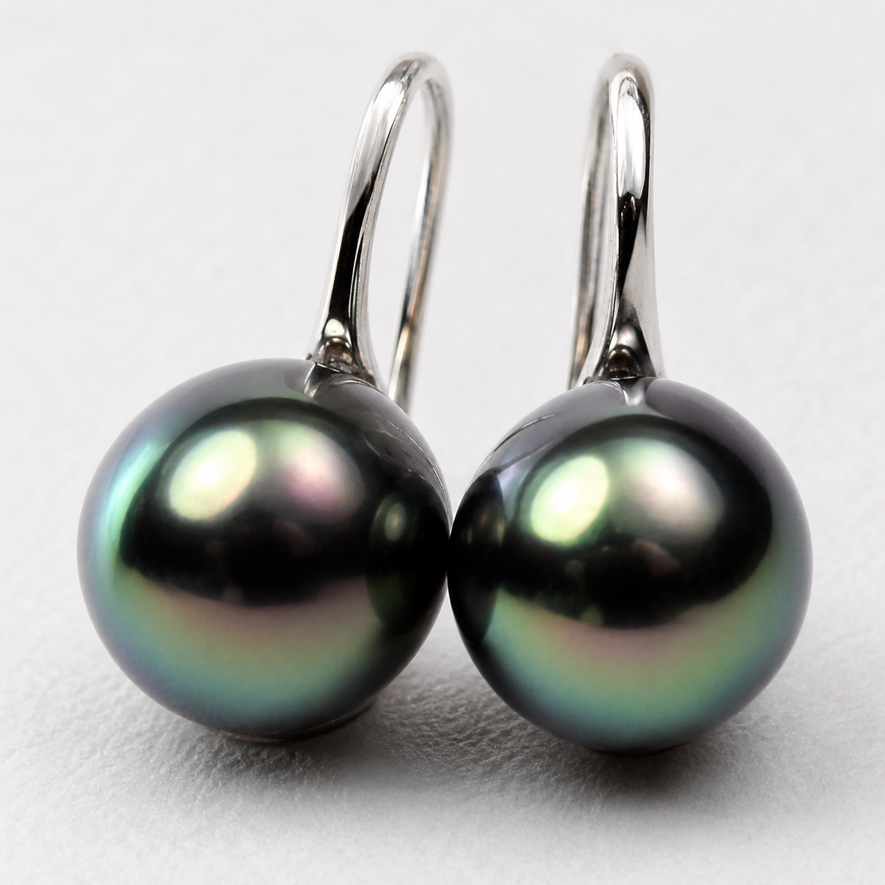 Boucles d'Oreilles Pendantes Perle de Tahiti 10-12 mm – Argent