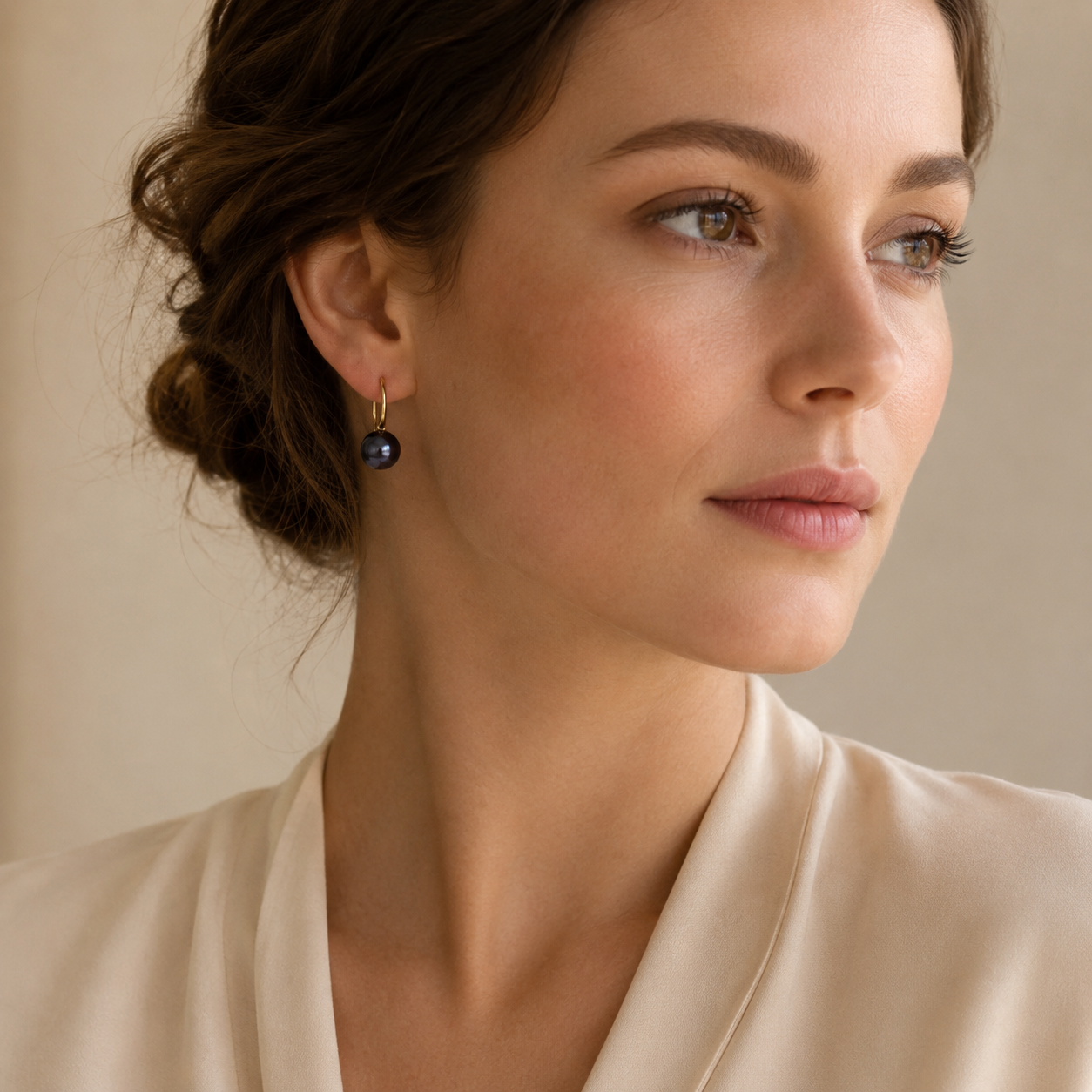 Boucles d'Oreilles Perle de Tahiti AAAA 8-9 mm