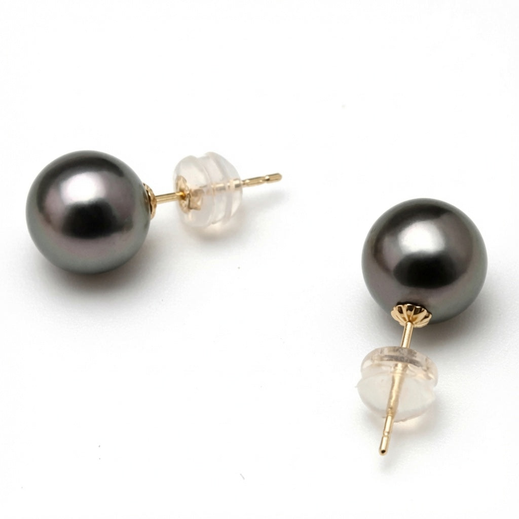 Boucles d'oreilles Perle de Tahiti – 8–9 mm Or 18K AAA