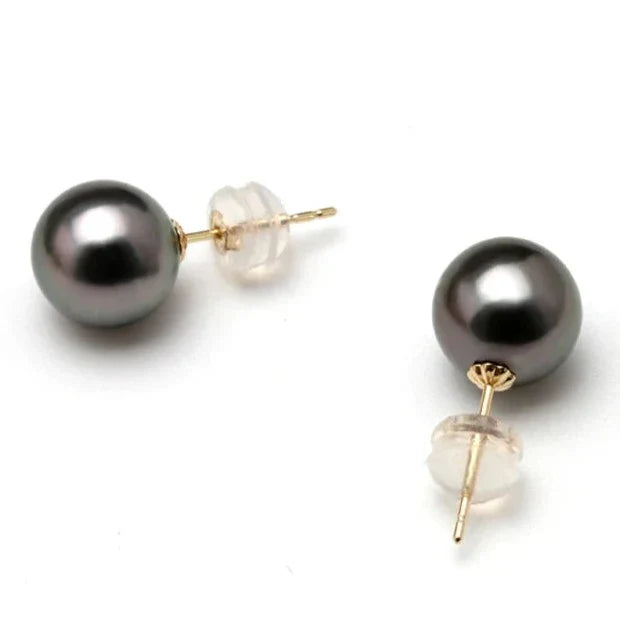 Boucles d'oreilles Perle de Tahiti – 8–9 mm Or 18K AAA – Nacréa Tahiti
