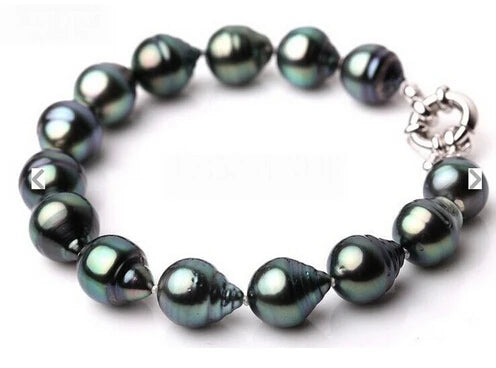 Bracelet Perle de Tahiti Noire Goutte 10-13 mm