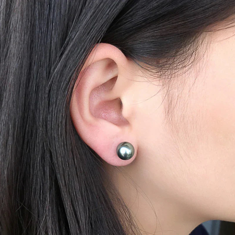 Boucles d'oreilles Perle de Tahiti – 8–9 mm Or 18K AAA – Nacréa Tahiti