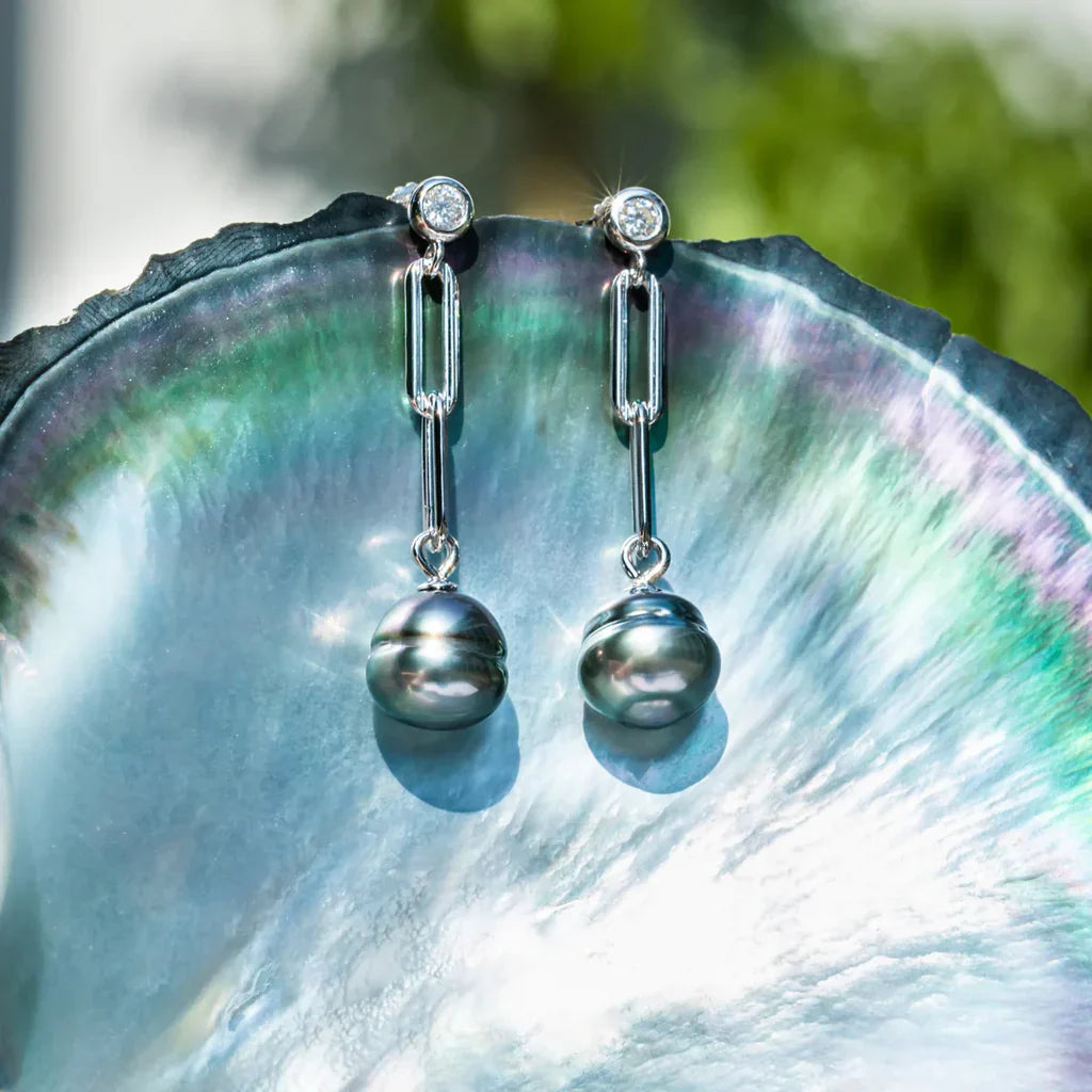 Perle Baroque de Tahiti – 9–10 mm Argent – Nacréa Tahiti